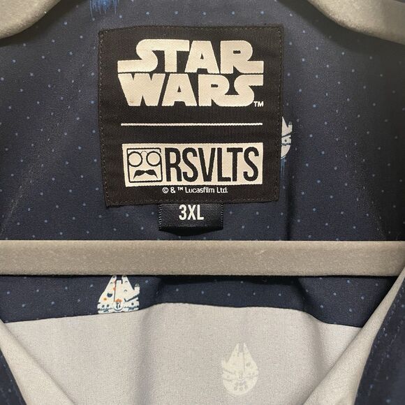 RSVLTS KUNUFLEX Shirt Mens 3XL Millennium Falcon Button Down - Picture 3 of 6